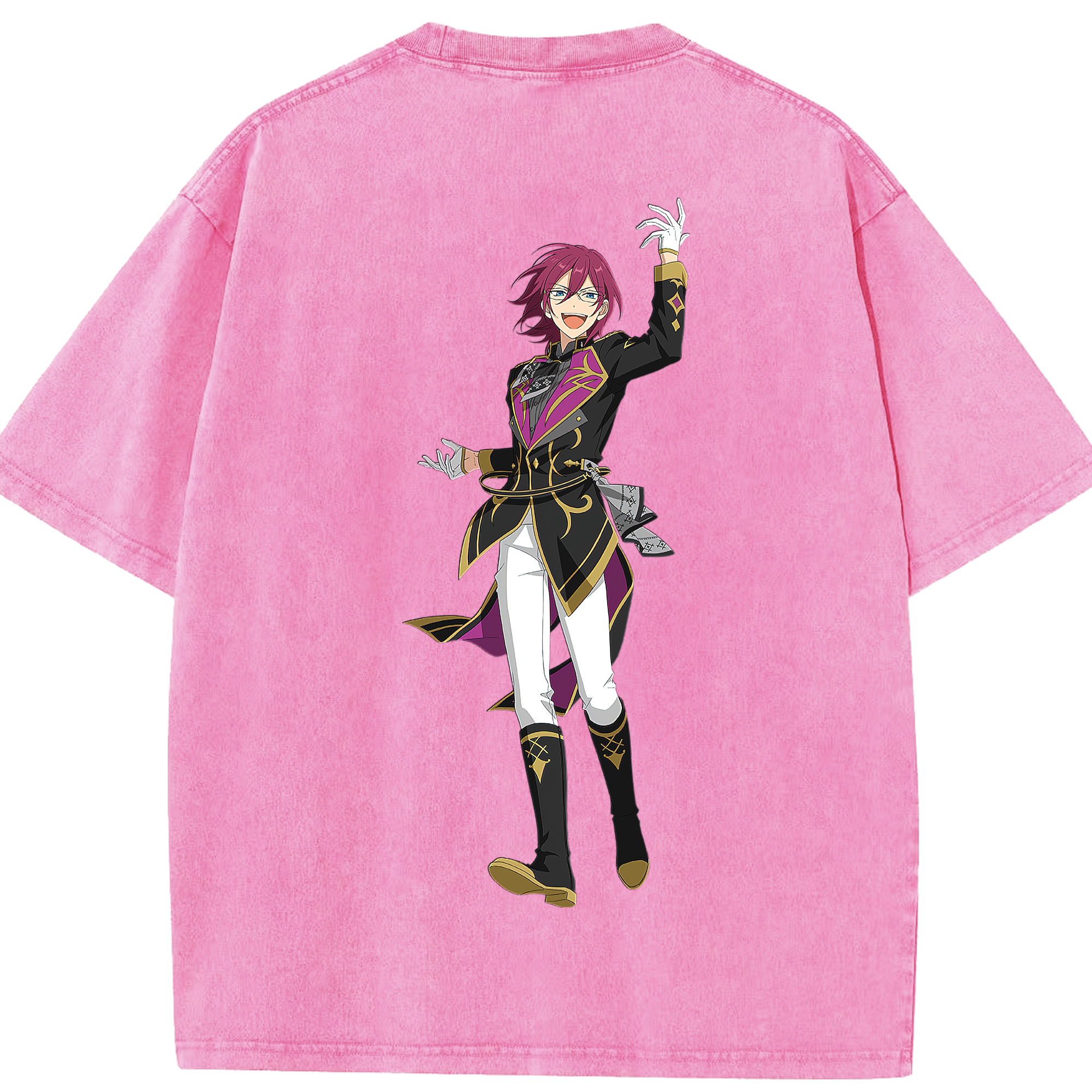 （画像用） あんさんぶるスターズ! Ensemble Stars 綿100% ヴィンテージ風 半袖Tシャツ（背面プリント）